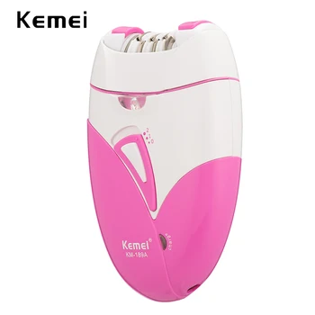 

100-240V kemei rechargeable lady epilator undeararm trimmer device electric hair removal bikini hair shaver depilador remover