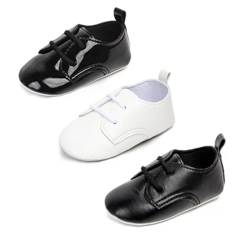 

Fashion British Style Baby Shoes PU Leather Kids Shoes Anti slip Footwear Baby First Walkers for 0-12M