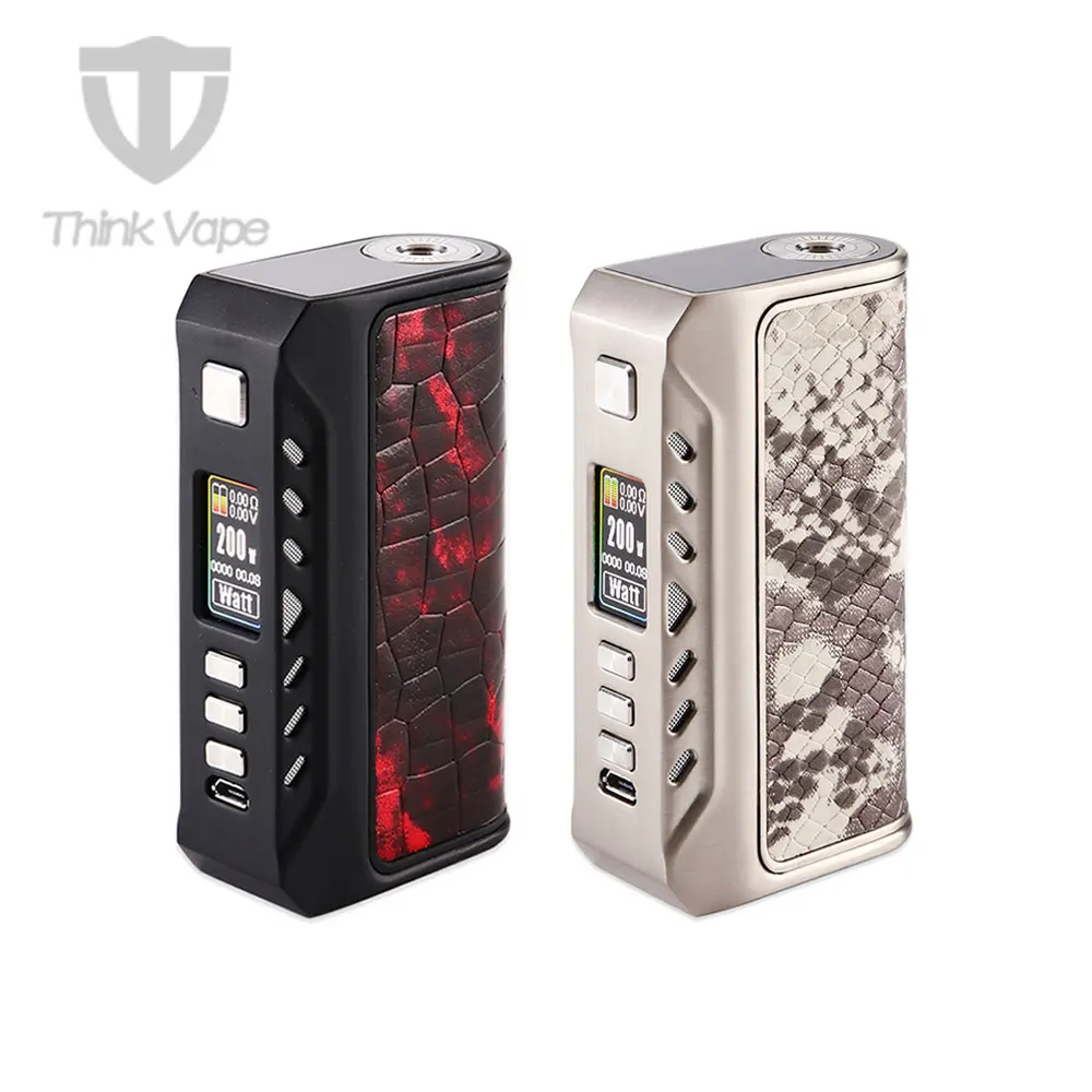 

ThinkVape Thunder 200W TC MOD W/ latest ST 200C Chipset 0.96-inch TFT Display powered by dual 18650 batteries MOD No Battery