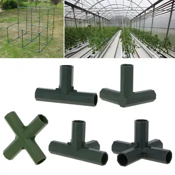 

Plastic 16mm/0.63in Hose Connector Flat Right Angle 3/4/5 Ways Joint Rack Assemble Adapter Tube Parts Home Gardening Tools