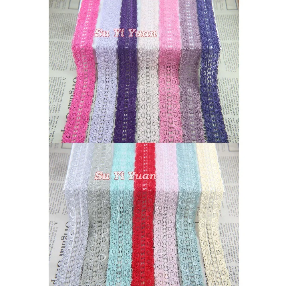 

10 yards/lot 24mm width Elastic Stretch Lace trim DIY headband sewing garment accessories
