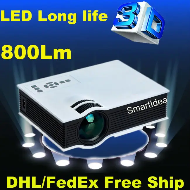 Promotion !! Cheap HD TV home Cinema Projector HDMI LCD LED Game PC