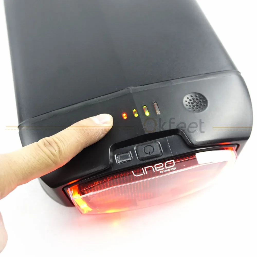 Discount Okfeet Powerful Bateria 36V 48V 13Ah 16Ah Rear Rack Battery for Bafang  eBike Battery + Double Layer Luggage 20