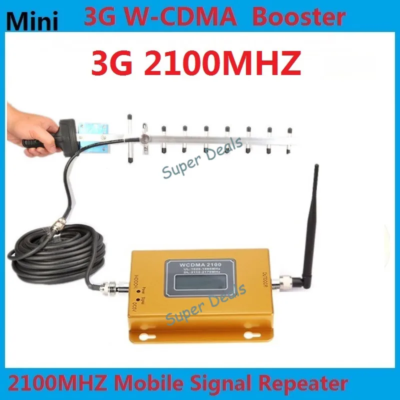 

Full Set LCD Mini 3G UMTS WCDMA 2100Mhz Repeater Mobile Phone 3G Signal Booster WCDMA Signal Repeater Amplifier + Yagi antennas