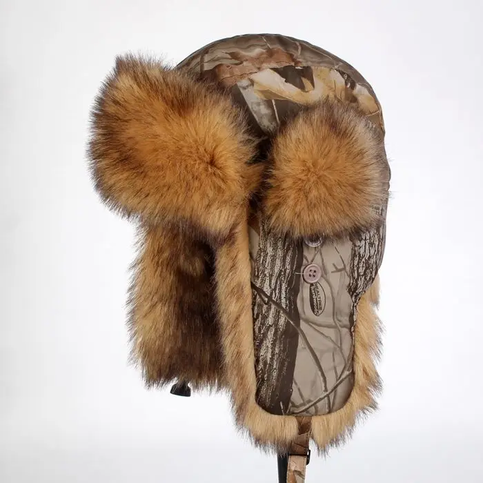 Уличные спортивные походные зимние теплые защитные ушанки для мужчин и женщин из хлопка Hatmen для охоты Coldproof Camo Толстая шапка