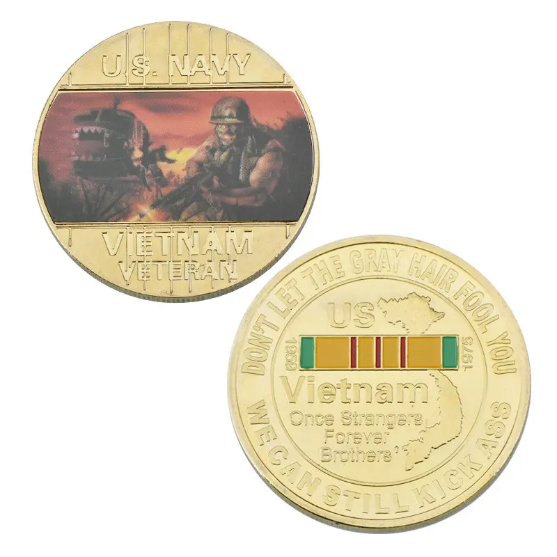 WR 1959-1975 США Вьетнам битва позолоченное коллекционирование монет Вторая мировая война вызов монеты подарок на год для мужчин Прямая поставка - Цвет: style 1