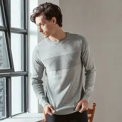 Осень-зима толстый теплый свитер Для мужчин круглым вырезом Для мужчин свитера Slim Fit пуловер мужской классический шерсть трикотаж тянуть