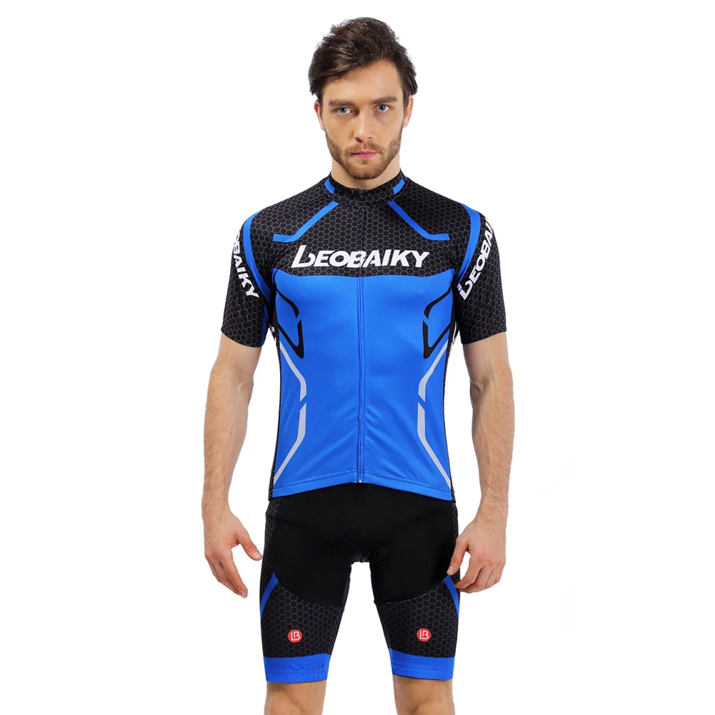 Одежда для велоспорта MTB, одежда для шоссейного велосипеда, одежда для гонок, быстросохнущая,, профессиональная команда, набор Джерси для велоспорта, мужской велосипедный шлем, перчатки, рукава - Цвет: men set blue