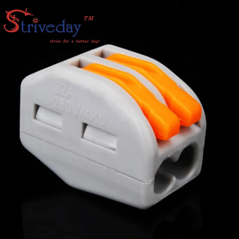 

10Pcs 2 Pin Universal compact wire wiring connector conductor terminal block with lever