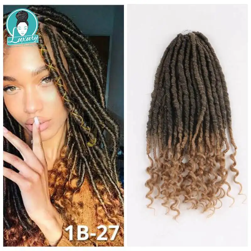 Роскошные плетеные косички 1" 20" Богиня искусственный дредс Locs крючком косички мягкие натуральные синтетические волосы для наращивания 24 корня/упаковка