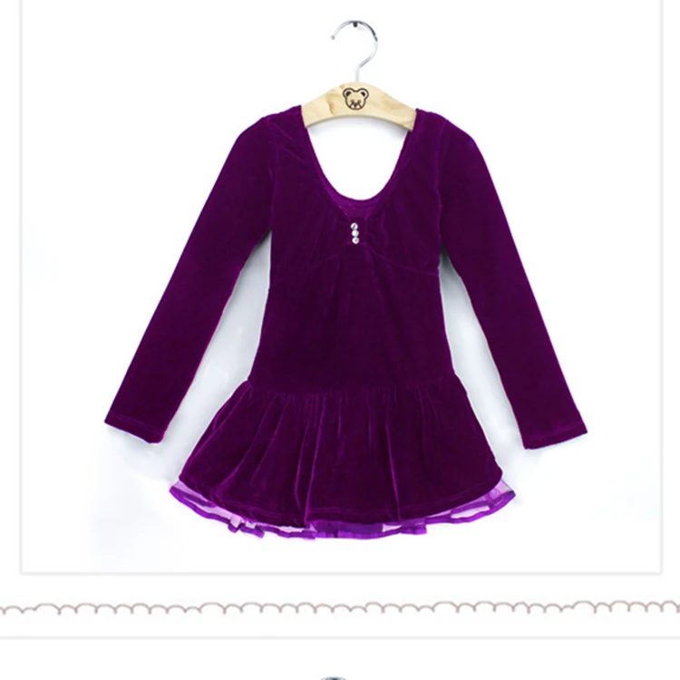 Kids Long Sleeve Ballet Dance Dress (2)