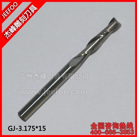 

3.175*15 CNC router tools /Carbide CNC 2 Flute Spiral Bits End Mill Router