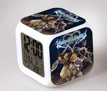 

Japanese Anime kingdom hearts 7 color changing Alarm Clock Christmas Gifts