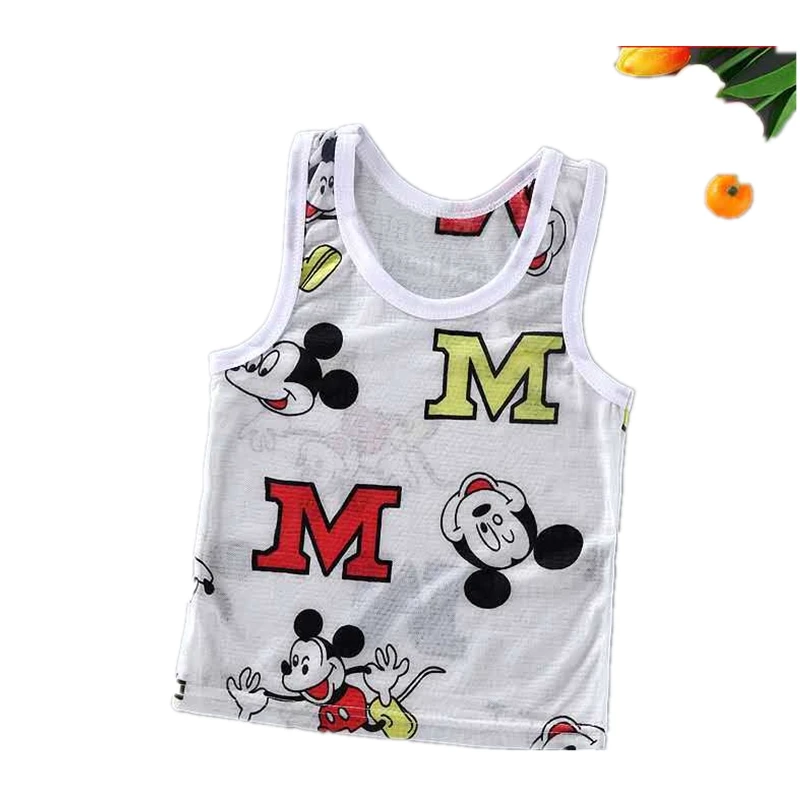 

Baby Boys Mickey Mouse T-shirt Brand Designer Baby Vest Girl Shirt Toddler Girl Shirts Summer Ultra-thin Ice Silk Mickey Clothes