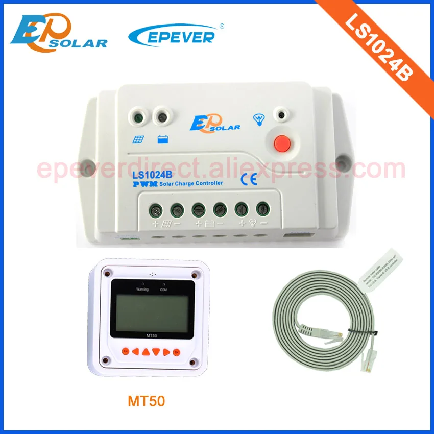 

EPsolar regulator with MT50 remote meter in white color LS1024B solar mini system use 10A