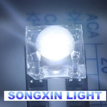 100 шт. 5 мм прозрачные линзы светодиод Piranha Круглый топ супер поток белый прозрачный светильник светодиод светодиодный светильник