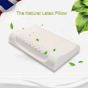 

Natural Latex Pillow Neck Pillows Cervical Orthopedic Pillow For Sleeping Massage Bedding Pillows With Pillowcase Almofada