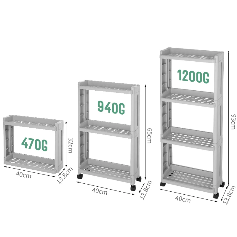 ACTIONCLUB 3/4 слой зазор кухонный стеллаж для хранения холодильник боковая полка на колесиках ванная комната Органайзер Экономия места держатель