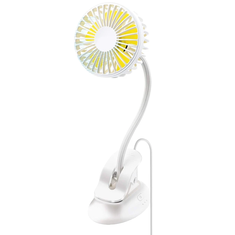 

Portable Mini Clip Stroller Fan,3 Speeds Settings,Flexible Bendable Usb Rechargeable Battery Operated Quiet Desk Fan For Home,