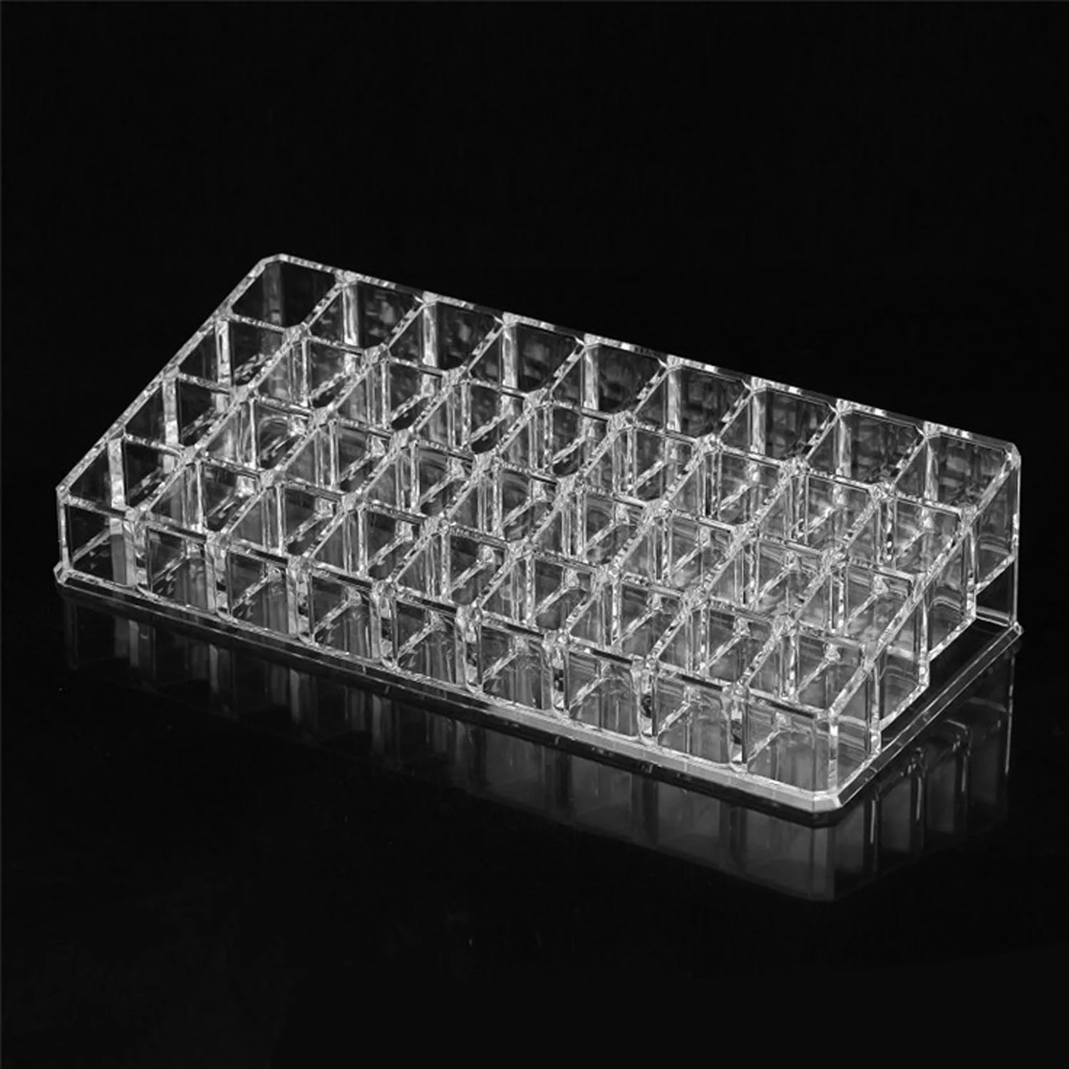 

NC 36 Storage Compartment Clear Acrylic Makeup Organizer Cosmetic Storage Box for Lip Gloss Lipstick Nail Polish Make Up Holder