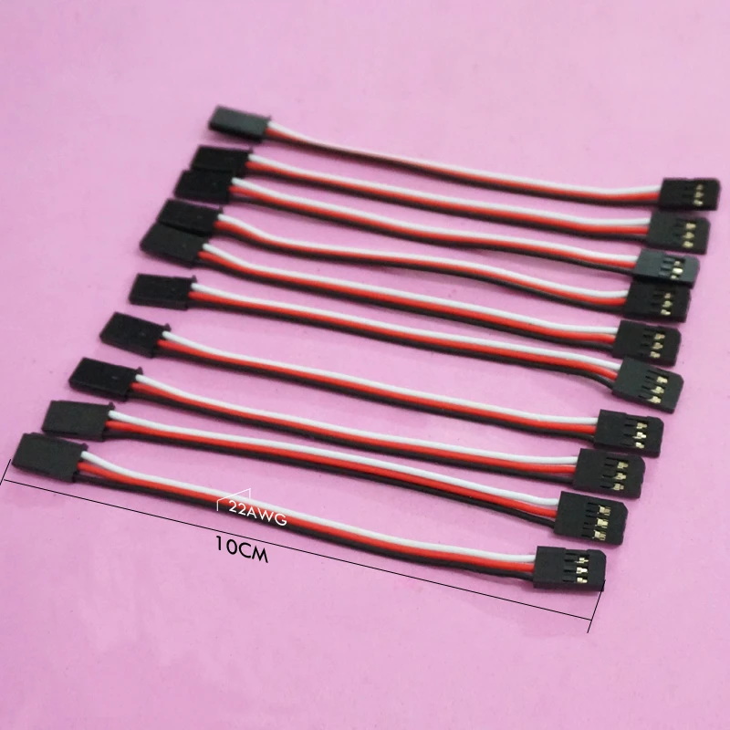 Free shipping 10pcs/lot 100mm 10cm male to male RC Servos extension