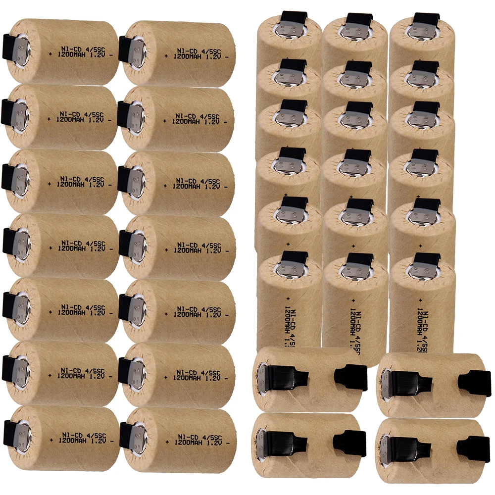 36 шт. 4/5 аккумулятор SC 1 2 v 1200 mah nicd SUBC батареи для электроинструментов