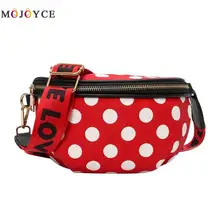 Женская нейлоновая поясная сумка, женская сумка в горошек на молнии, модная поясная сумка с ремнем, сумка Heuptas Pochete