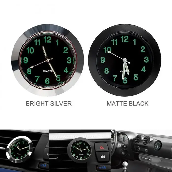1 шт. светящиеся Авто Калибр часы автомобиль вентиляционное отверстие Мини кварцевые часы декор автомобиля XR657