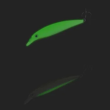 

Night Fishing Minnow Lure 14g 110mm Glow In Dark Artificial Hard Laser Luminous Lures Bait Eagle Claw Hooks