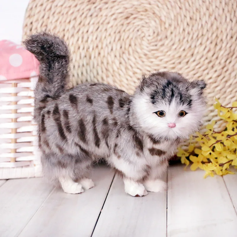 Реалистичная модель ходящей кошки ходячая кошка кукла детские плюшевые животные