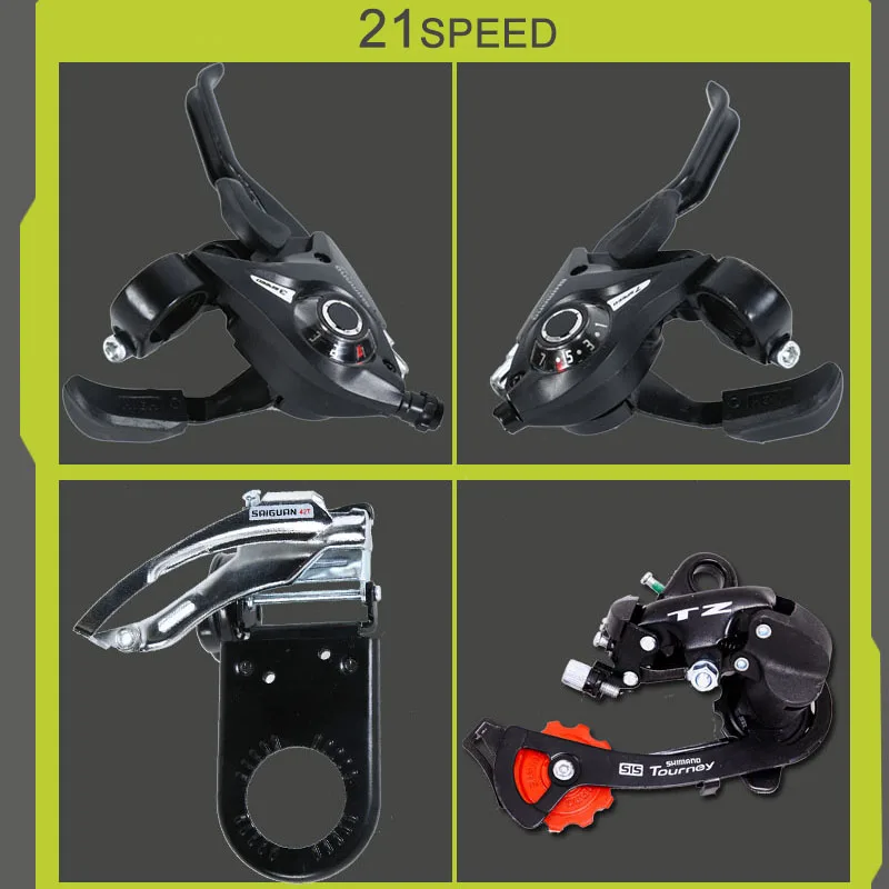 wolf's fang bicycle Mountain Bike 21 speed 26 4.0 frame fat bikes bicycle Snow bike Front and Rear Mechanical Disc Brade Male