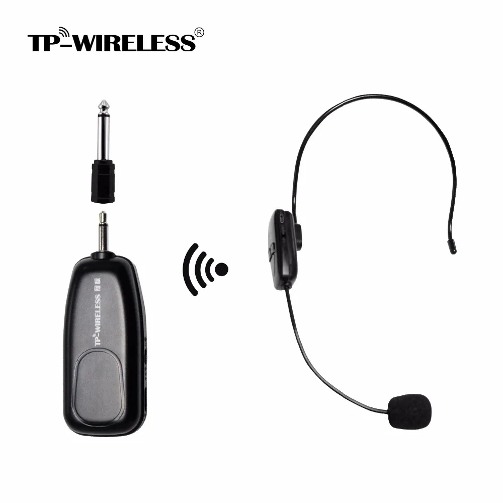 

TP-WIRELESS 2.4GHz Wireless Microphone Speech Headset Megaphone RF Mic for Teacher Tour Guide Conference Wireless Receiver