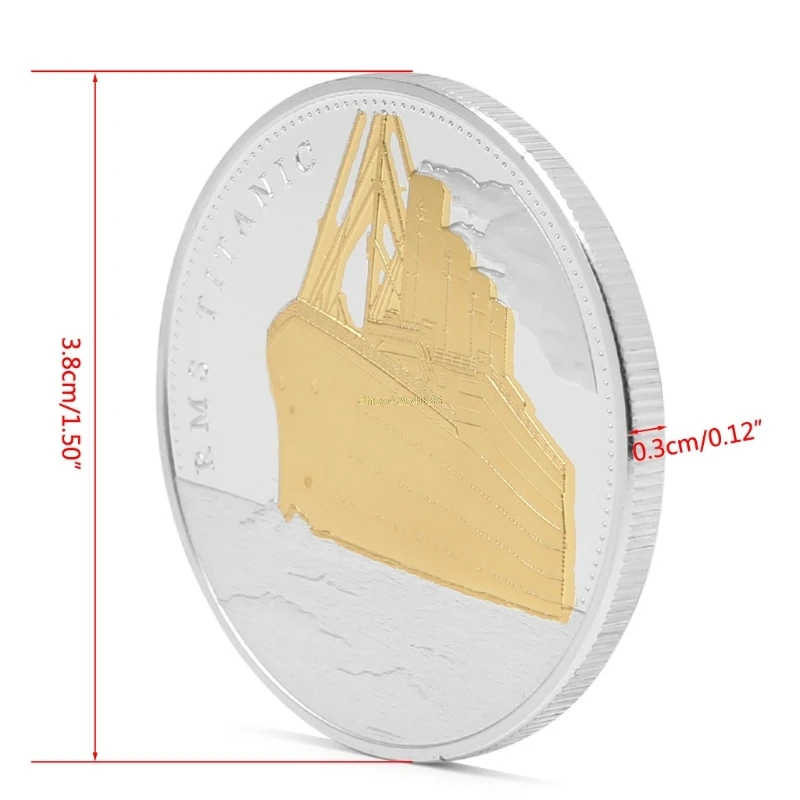 Реальные RMS Titanic Sailing Routes позолоченная памятная монета подарок