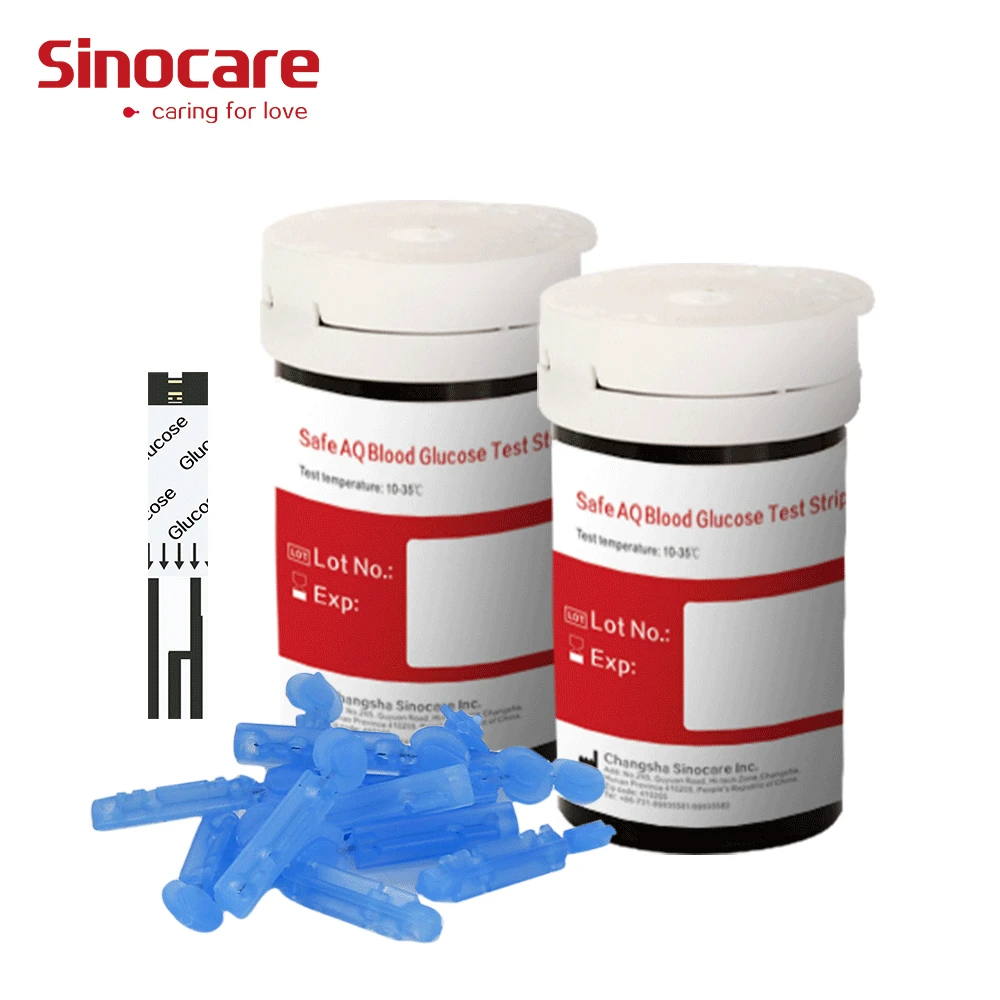 Тест на глюкометр Sinocare, тест-полоски и Ланцеты для определения сахара в крови