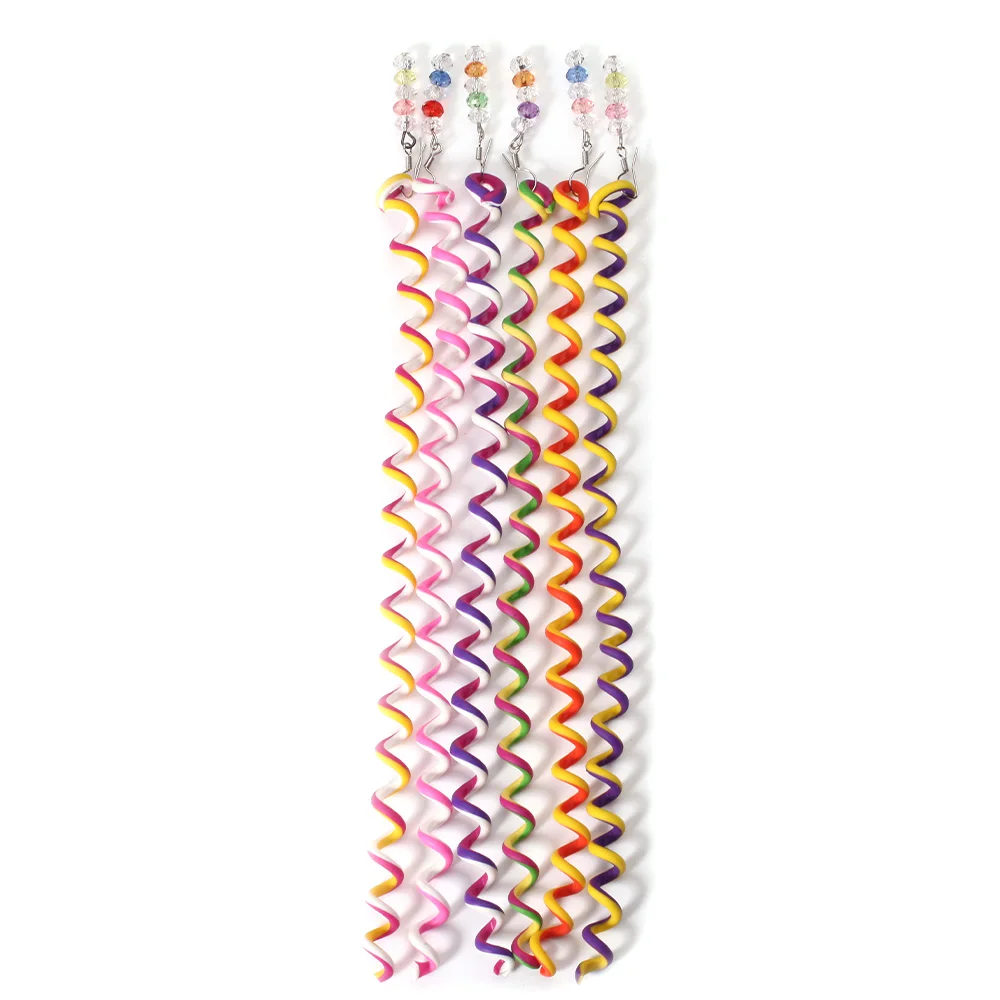 

Novelty 6pcs Magic Hair Curler Spiral Curls Roller Curl Size 26 cm Hair Rope DIY Hair Styling Tool Hair Accessories for girl