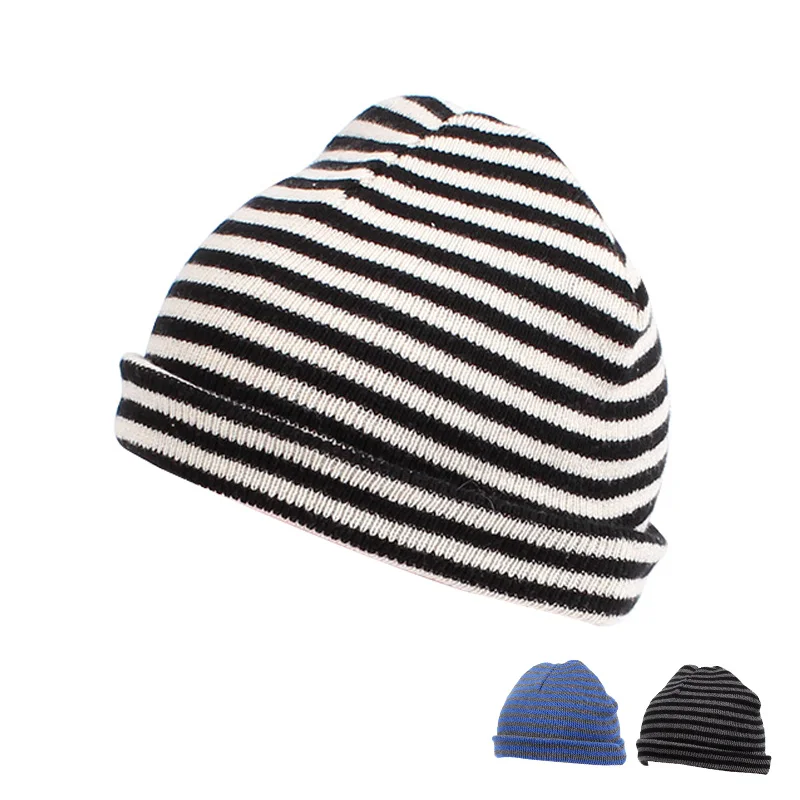 striped baby hat