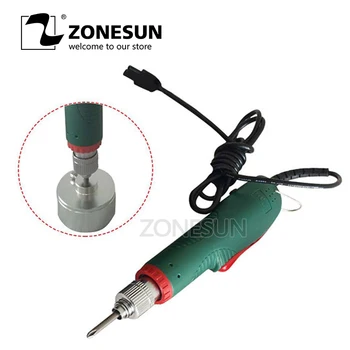

ZONESUN Electric screwing capping tools equipment handheld cap pharmaceutical bottle capper for 10-50mm Plastic Bottle