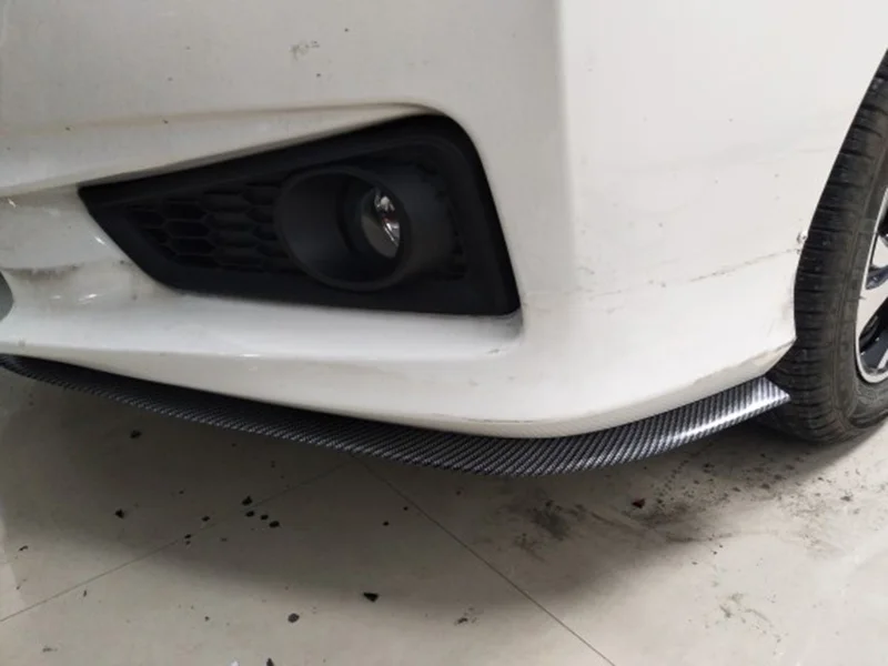 2,5 м в ширину бампер автомобиля губ резиновый бампер для автомобиля протекторы снаружи Молдинги бампера для губ полосу черный или цвет углеродного волокна