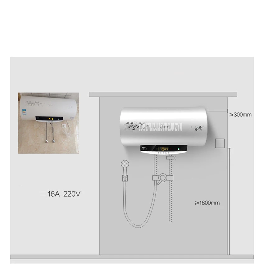 80 л водонагреватель для хранения воды электрический водонагреватель душ термостат нагрев максимум 75 градусов Цельсия F80-30W7(HD) 3000 Вт
