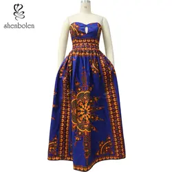 Африканские платья для женщин топ платье Дашики традиционная одежда хлопок батик Свадебные