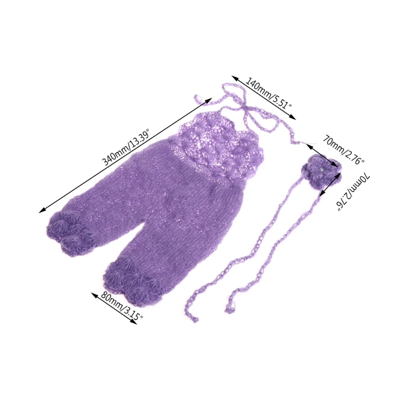 Вязаный комбинезон для новорожденных из мягкого мохера для маленьких мальчиков и девочек, реквизит для фотосъемки, мохеровые брюки