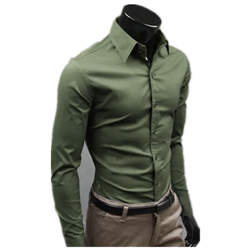 De marca para hombre camisa 2015 100% algodón slim fit