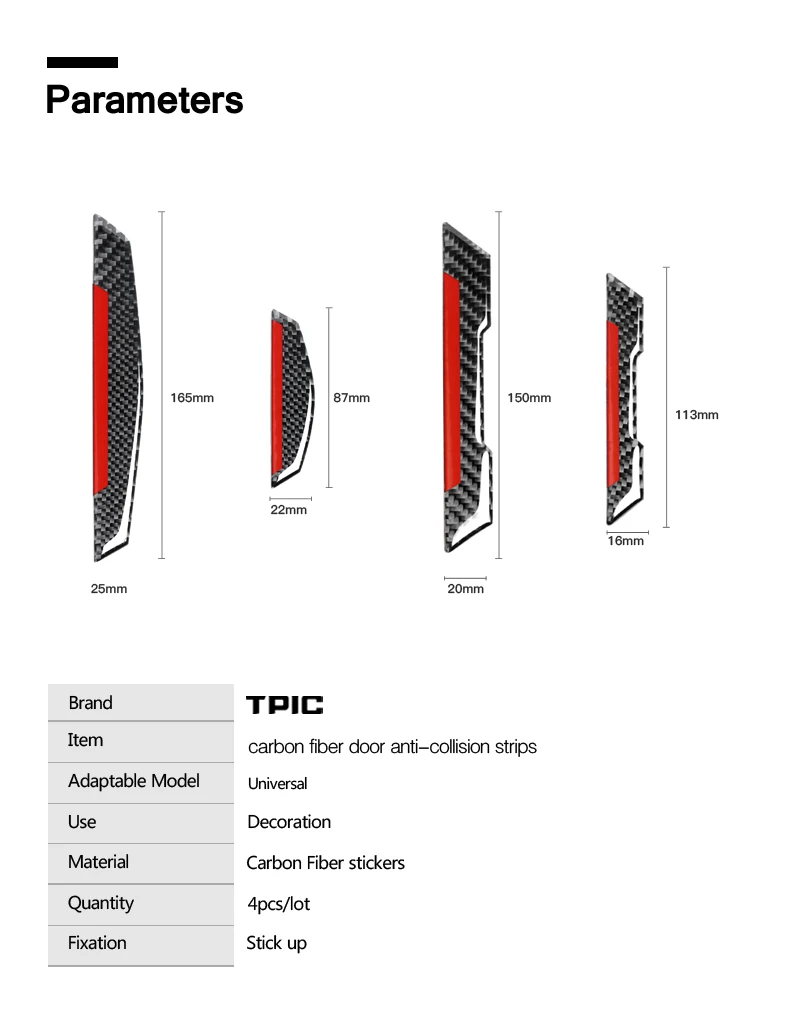 4 шт. наклейки из углеродного волокна для автомобильных дверей, боковая защита от столкновений, наклейки для Mercedes W204 W205 W212 BMW E90 E60 F30 Mustang Subaru BRZ