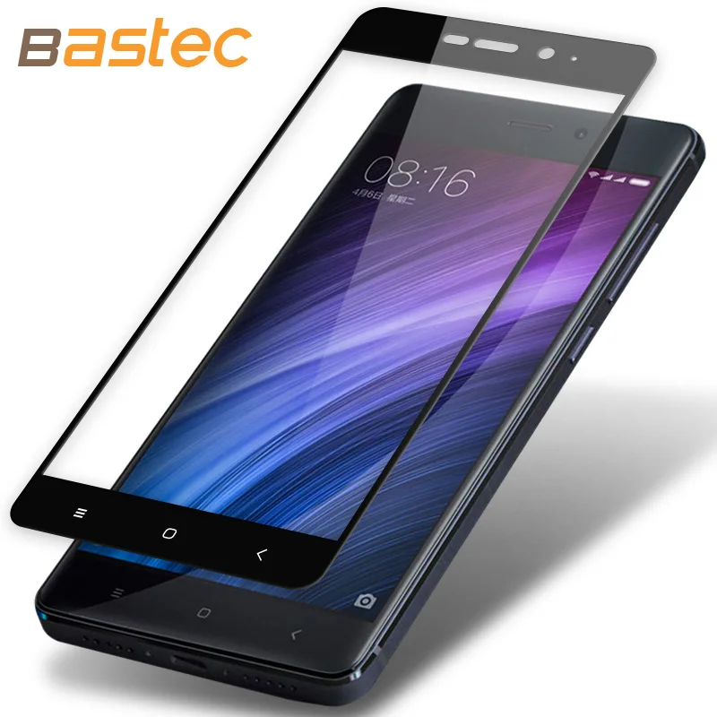Xiaomi Redmi Note 4 Протектор Экрана, Bastec HD Ясно Полное Покрытие Автоматическая Адсорбции Закаленное Стекло для Xiaomi Note 4