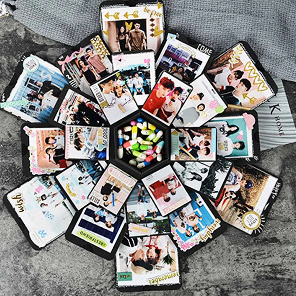 

Creative Explosion Box Love Memory Multi-layer Surprise DIY Photo Album as Birthday Anniversary Gifts
