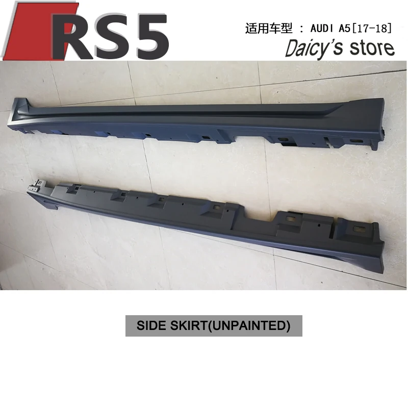 

replacement S5 RS5 style PP material unpainted side skirts body kit for audi A5 4-door 2017-2018