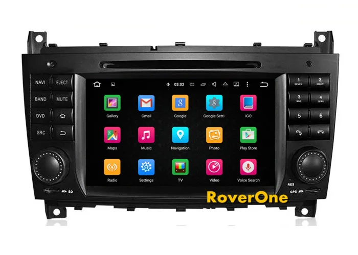 RoverOne Android 7.1 Car Multimedia Player For Mercedes W203 W209 Radio Stereo GPS Navigation DVD Bluetooth 3G WIFI PhoneLink