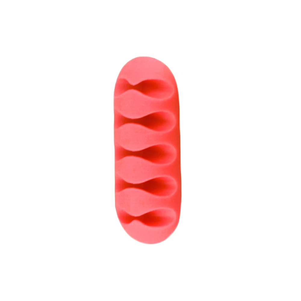 ET зарядный кабель намотки наушников кабели настольное USB зарядное устройство держатель шнур зажимы органайзера хранения для мыши наушников кабельный зажим - Цвет: Красный