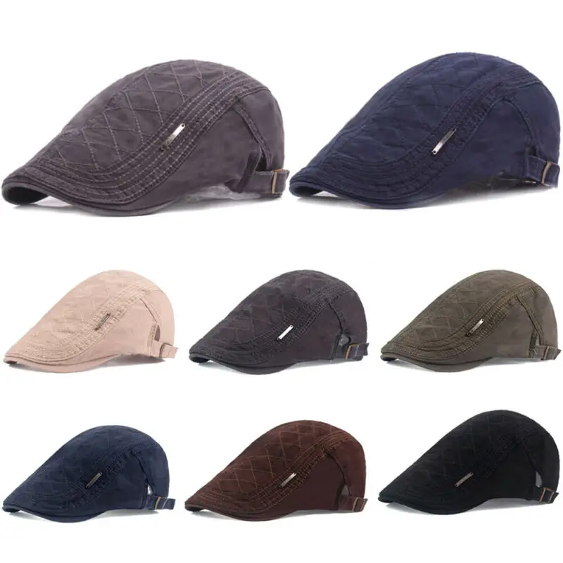 

2019 Newest Hot Men Summer Gatsby Ivy Hat Golf Driving Sun Cap Flat Beret Cabbie Driver Newsboy