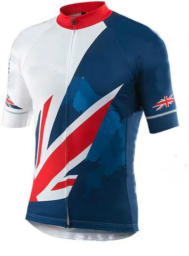 Мужские Британские велосипедные Джерси наборы с коротким рукавом летняя одежда для велоспорта Одежда Pro Team черный - Цвет: With logos